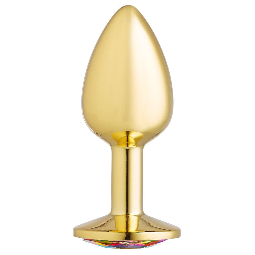 Cloud 9 Novelties Anal Gems Jeweled Gold Chromed Anal Plug - Small Cloud 9 Novelties