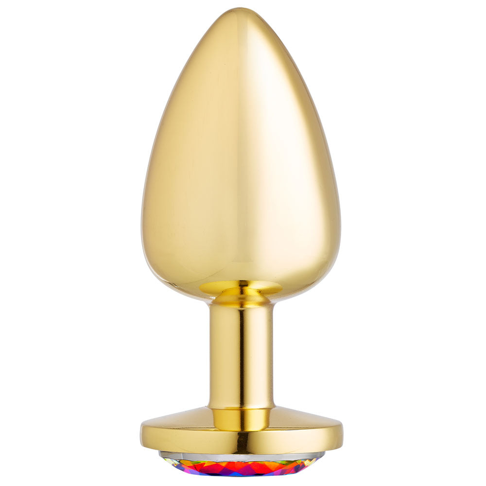 Cloud 9 Novelties Anal Gems Jeweled Gold Chromed - Large Cloud 9 Novelties