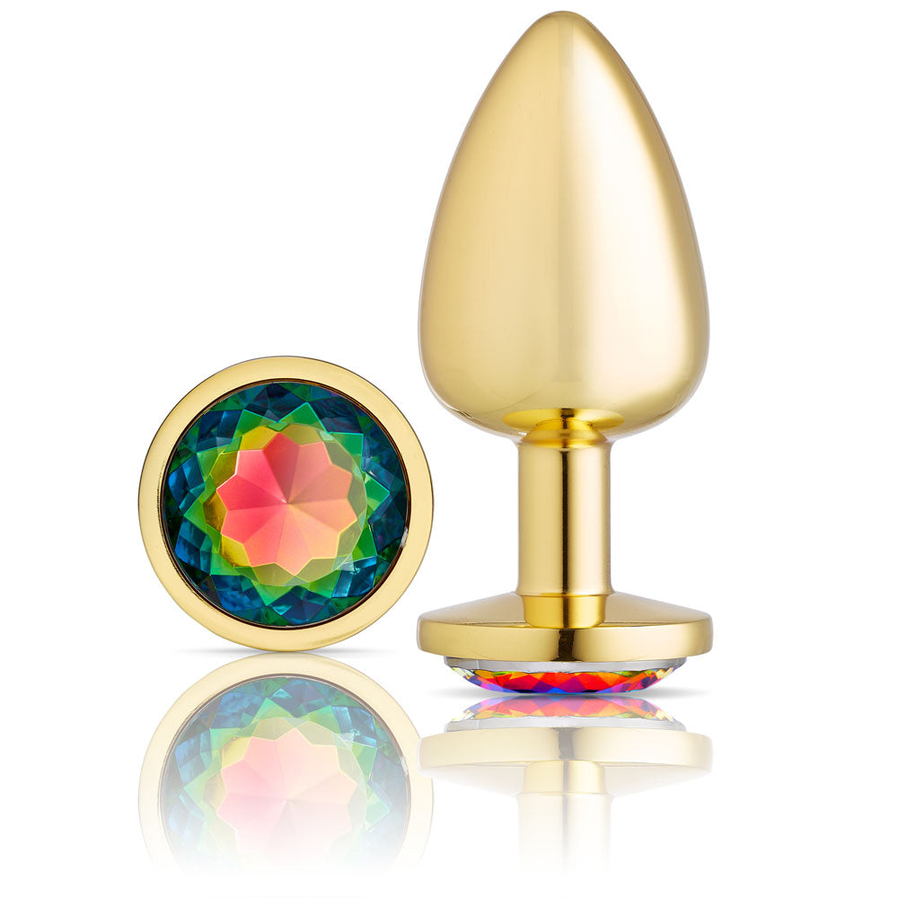 Cloud 9 Novelties Anal Gems Jeweled Gold Chromed - Large Cloud 9 Novelties