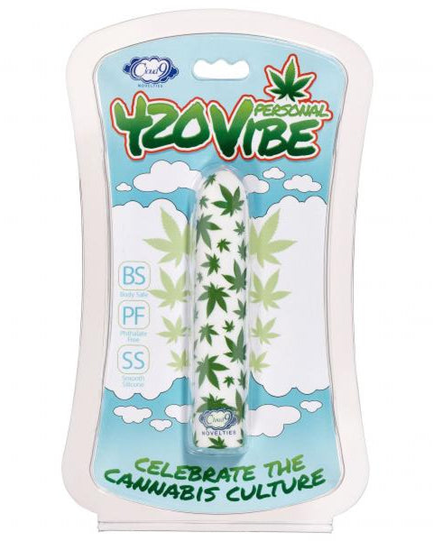 420 Slim Cannabis Leaf Vibe -  White/green Cloud 9 Novelties