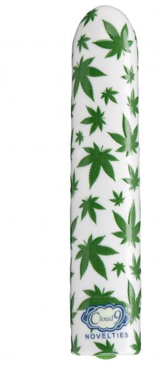 420 Slim Cannabis Leaf Vibe -  White/green Cloud 9 Novelties