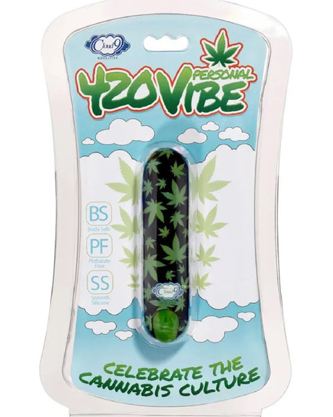 420 Stubby Vibe Cannabis Leaf - Black/green Cloud 9 Novelties