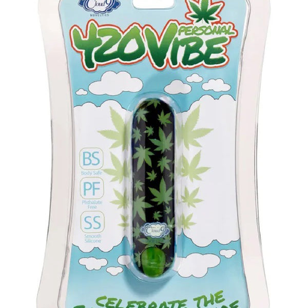 420 Stubby Vibe Cannabis Leaf - Black/green Cloud 9 Novelties