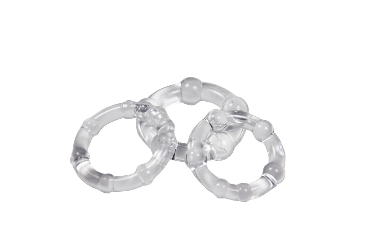 Cockring Combo Beaded - Clear Cloud 9 Novelties