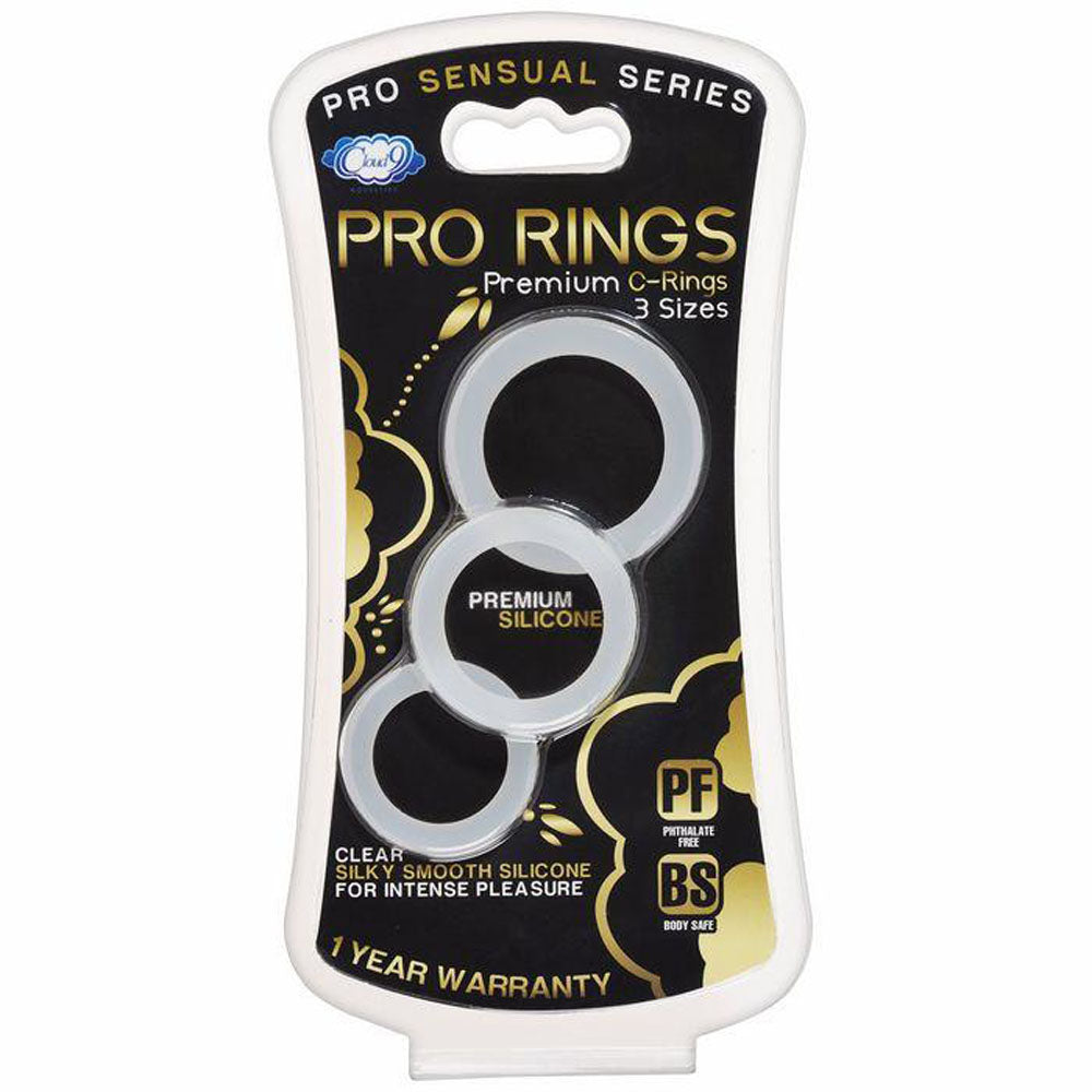 Cloud 9 Pro Sensual Silicone Cock Ring 3 Pack Cloud 9 Novelties