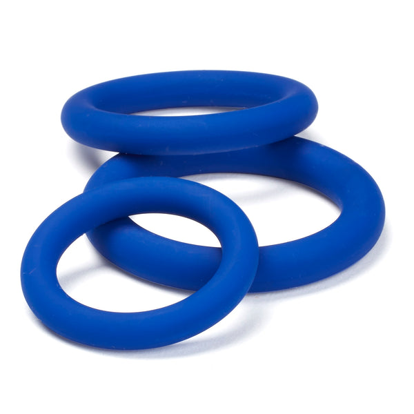 Pro Sensual Silicone Cock Ring 3 Pack - Blue Cloud 9 Novelties