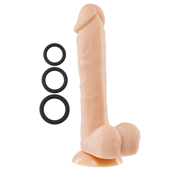 9 Inch Silicone Pro Odorless Dong - Flesh Cloud 9 Novelties