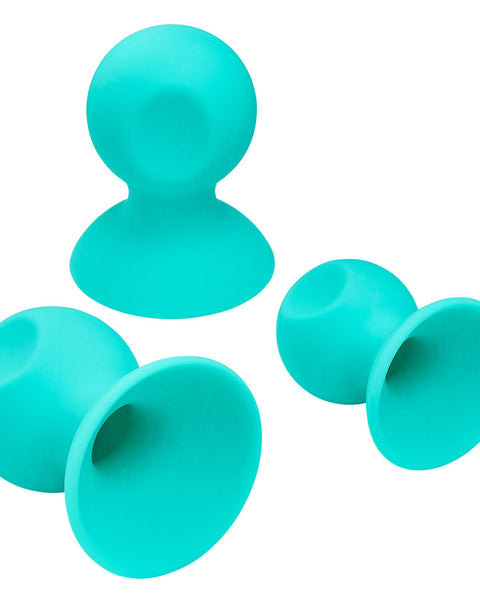 Cloud 9 Health and Wellness Nipple and Clitoral Massager Suction Set - Teal Cloud 9 Novelties