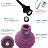 Health and Wellness Deluxe Enema Douche Non- Backflow One-Way Valve -  7.9 Fl. Oz. - Plum Cloud 9 Novelties