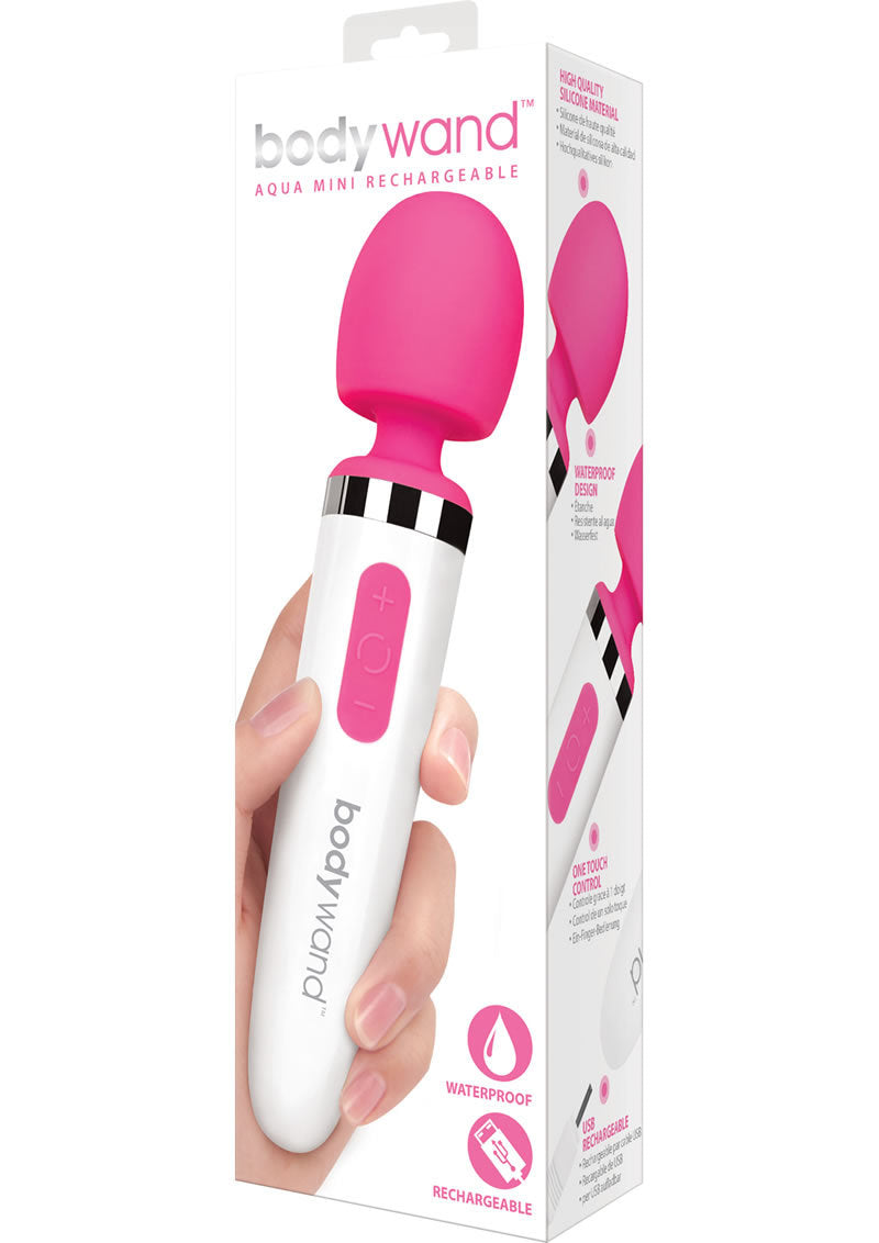 Bodywand Aqua Mini Silicone Rechargeable Massager - Pink Bodywand