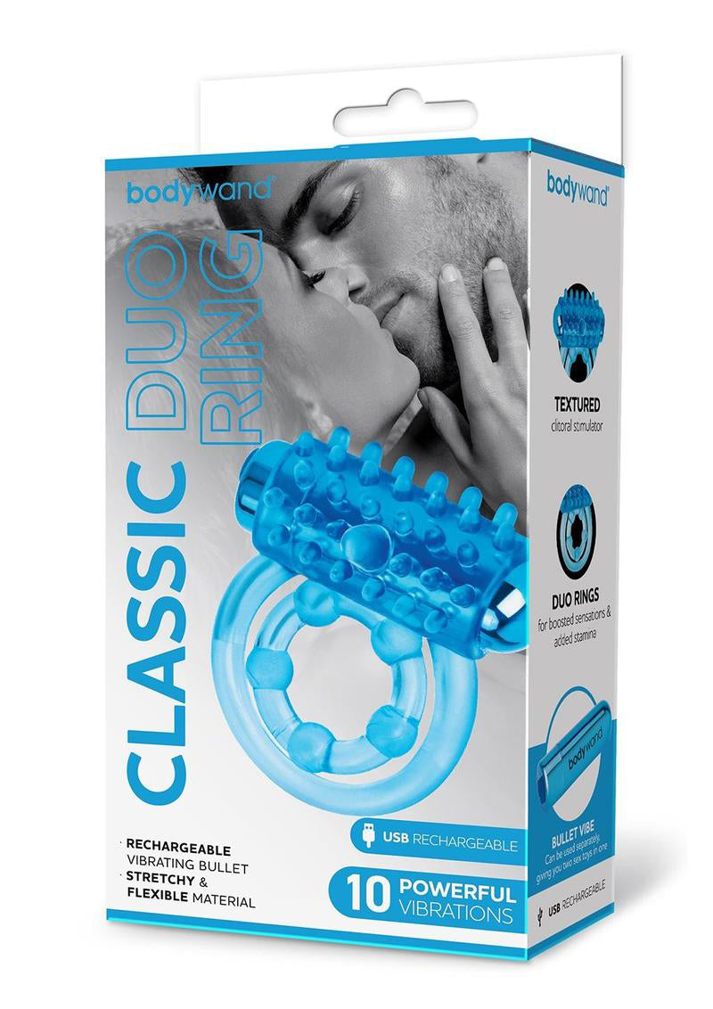 Bodywand Rechargeable Classic Duo Ring - Blue Bodywand