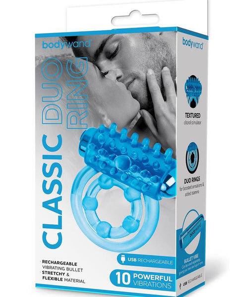 Bodywand Rechargeable Classic Duo Ring - Blue Bodywand