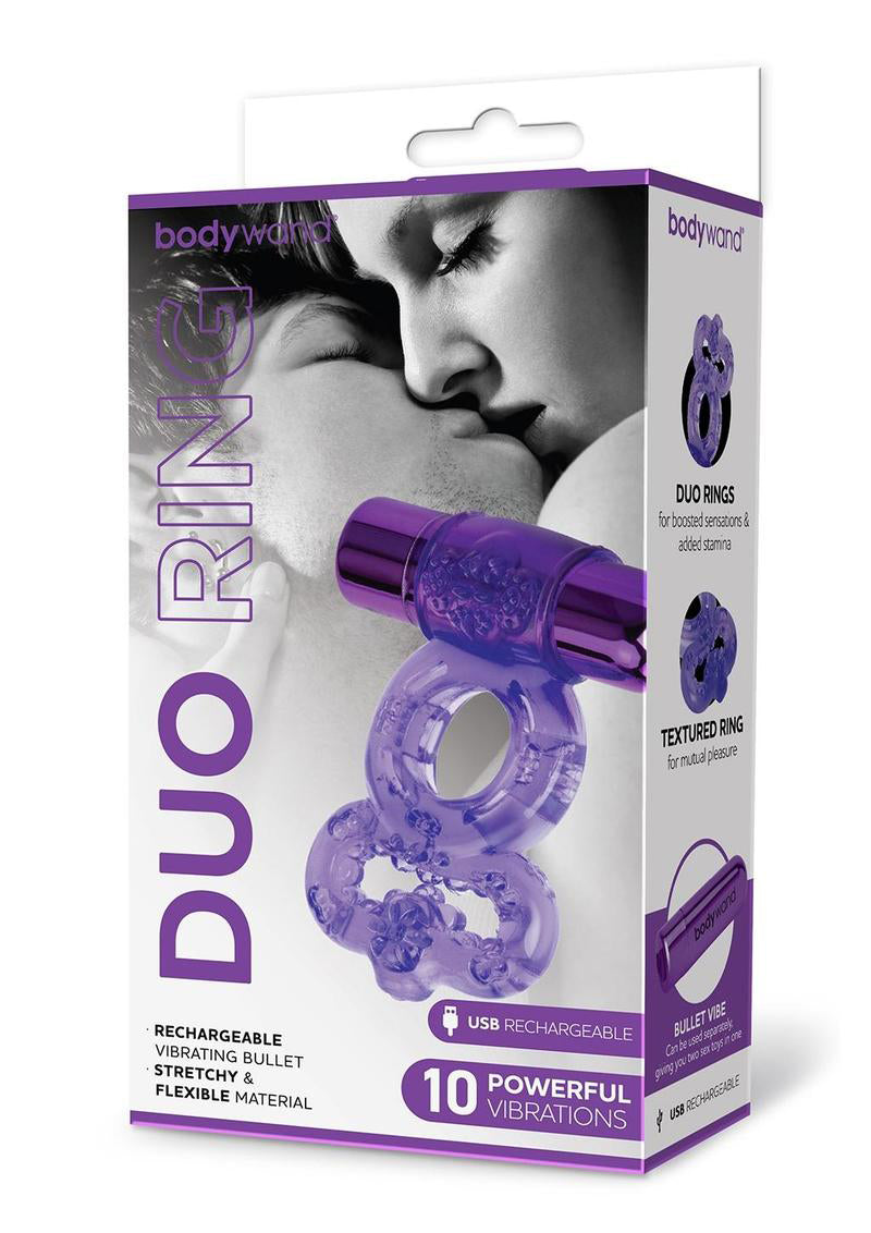 Bodywand Rechargeable Duo Ring - Purple Bodywand