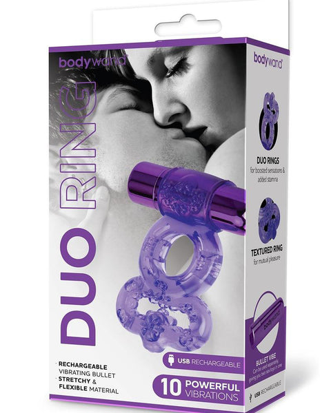 Bodywand Rechargeable Duo Ring - Purple Bodywand