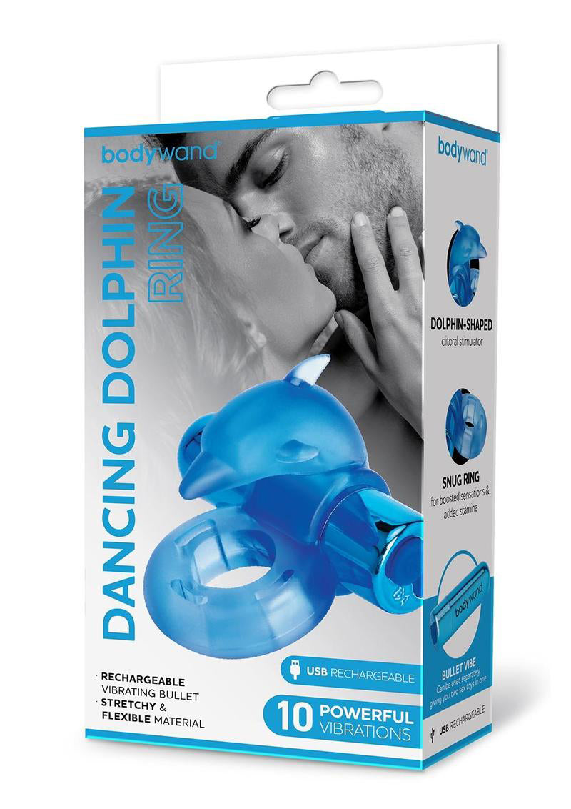 Bodywand Rechargeable Dancing Dolphin Ring - Blue Bodywand