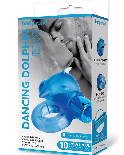 Bodywand Rechargeable Dancing Dolphin Ring - Blue Bodywand