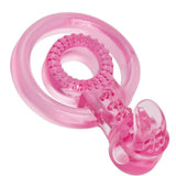 Bodywand Rechargeable Duo Ring With Clit Tickler - Pink Bodywand