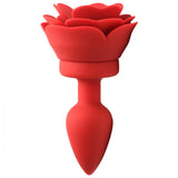 28x Silicone Vibrating Rose Anal Plug With Remote  - Small BTYS-AG988-SML