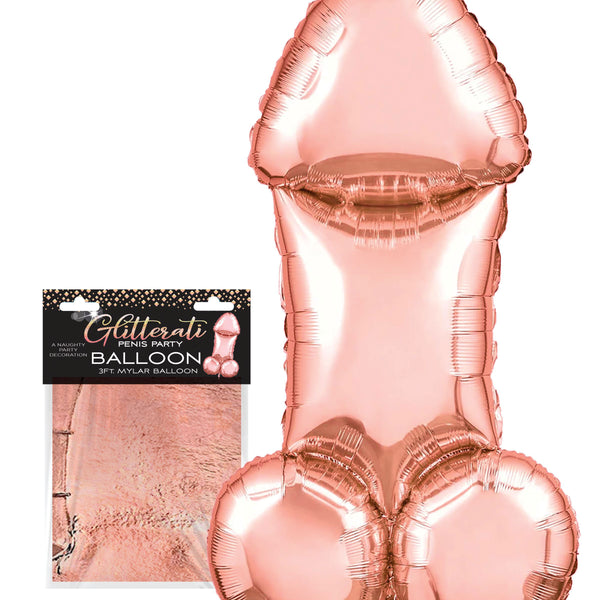 Glitterati Penis Party Balloon - Rose Gold LG-CP1082