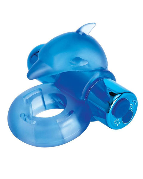 Bodywand Rechargeable Dancing Dolphin Ring - Blue X-BW1507