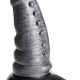 Beastly Tapered Bumpy Silicone Dildo - Silver CC-AG878-SLV