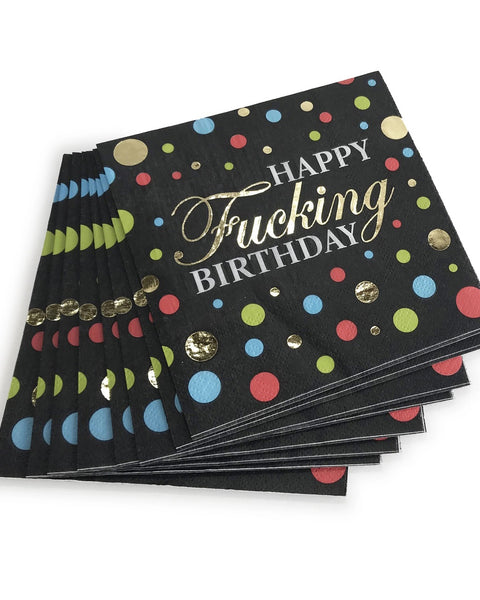 Happy Fucking Birthday Cocktail Napkins LG-CP1051