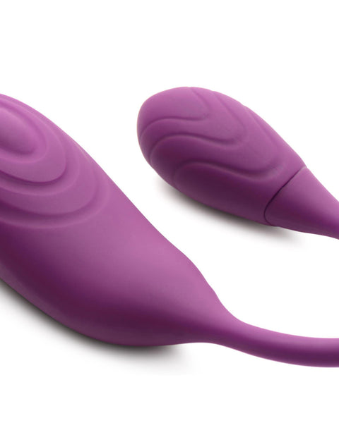 Slim Pulse 7x Pulsing Clit Stimulator and  Vibrating Egg - Purple INM-AG982