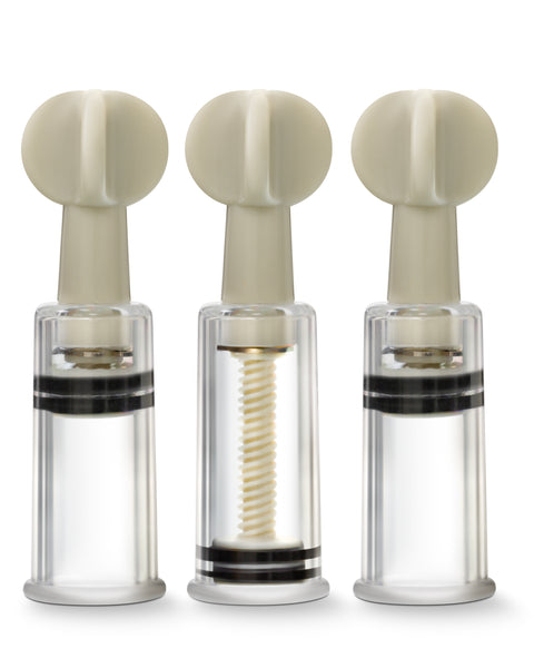 Temptasia - Clit and Nipple Twist Suckers - Set of 3 - Clear BL-39991