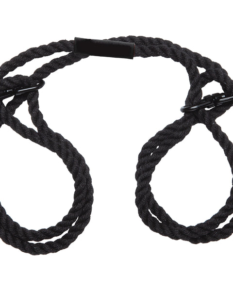 Merci - Restrain - 6mm Hemp Wrist or Ankle Cuffs - Black DJ2404-62-BX