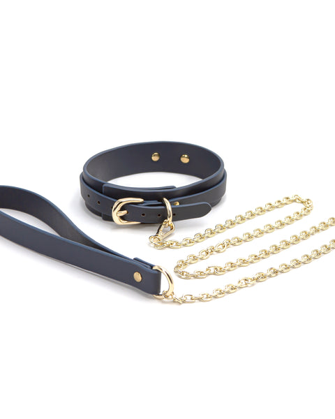 Bondage Couture - Collar and Leash - Blue NSN-1306-27