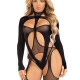 Suspender Bodystocking and Teddy Set Capricho Adult Store