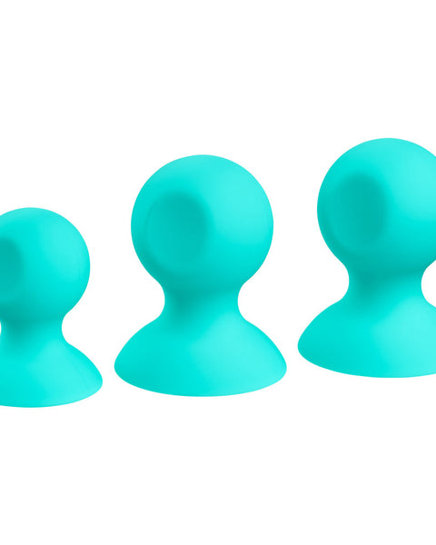 Cloud 9 Health and Wellness Nipple and Clitoral Massager Suction Set - Teal WTC916