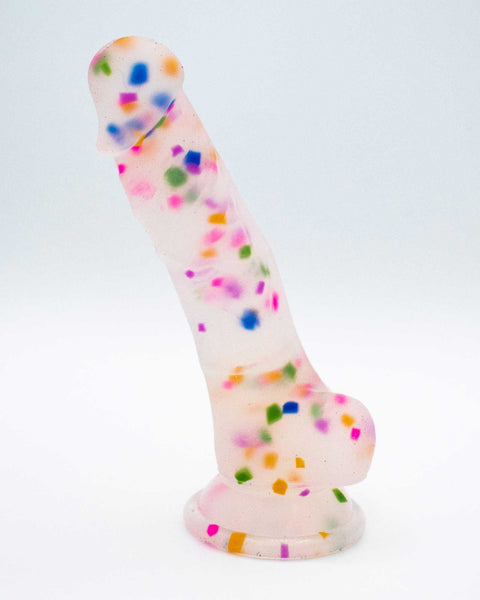 Cock-a-Palooza Confetti Silicone Suction Dildo LAK-9095