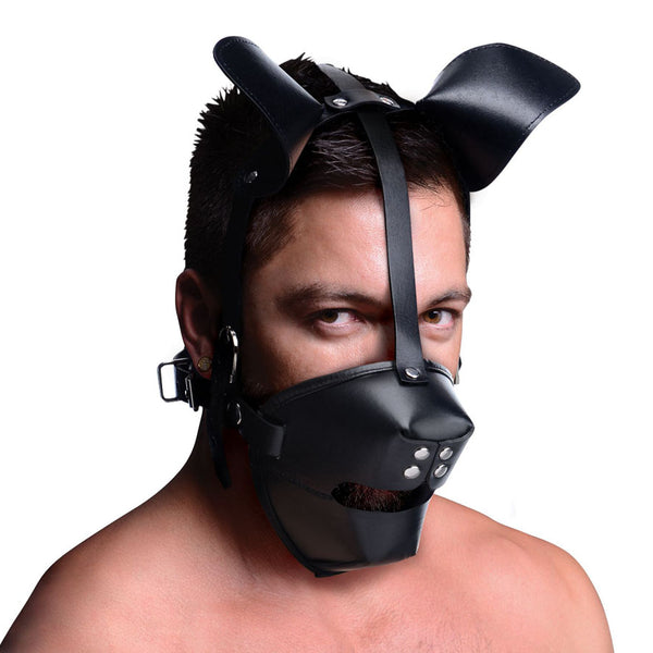 Pup Puppy Play Hood and Breathable Ball Gag MS-AE766