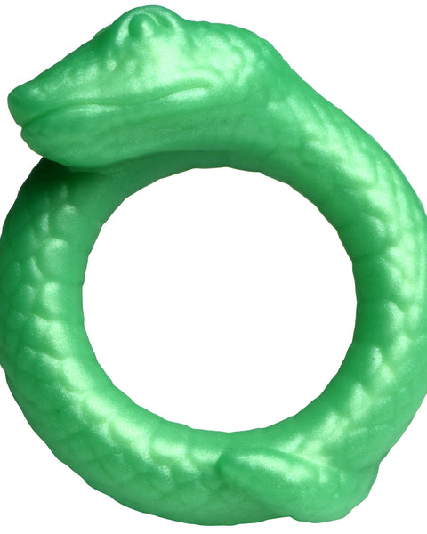 Serpentine Silicone Cock Ring - Green CC-AH338