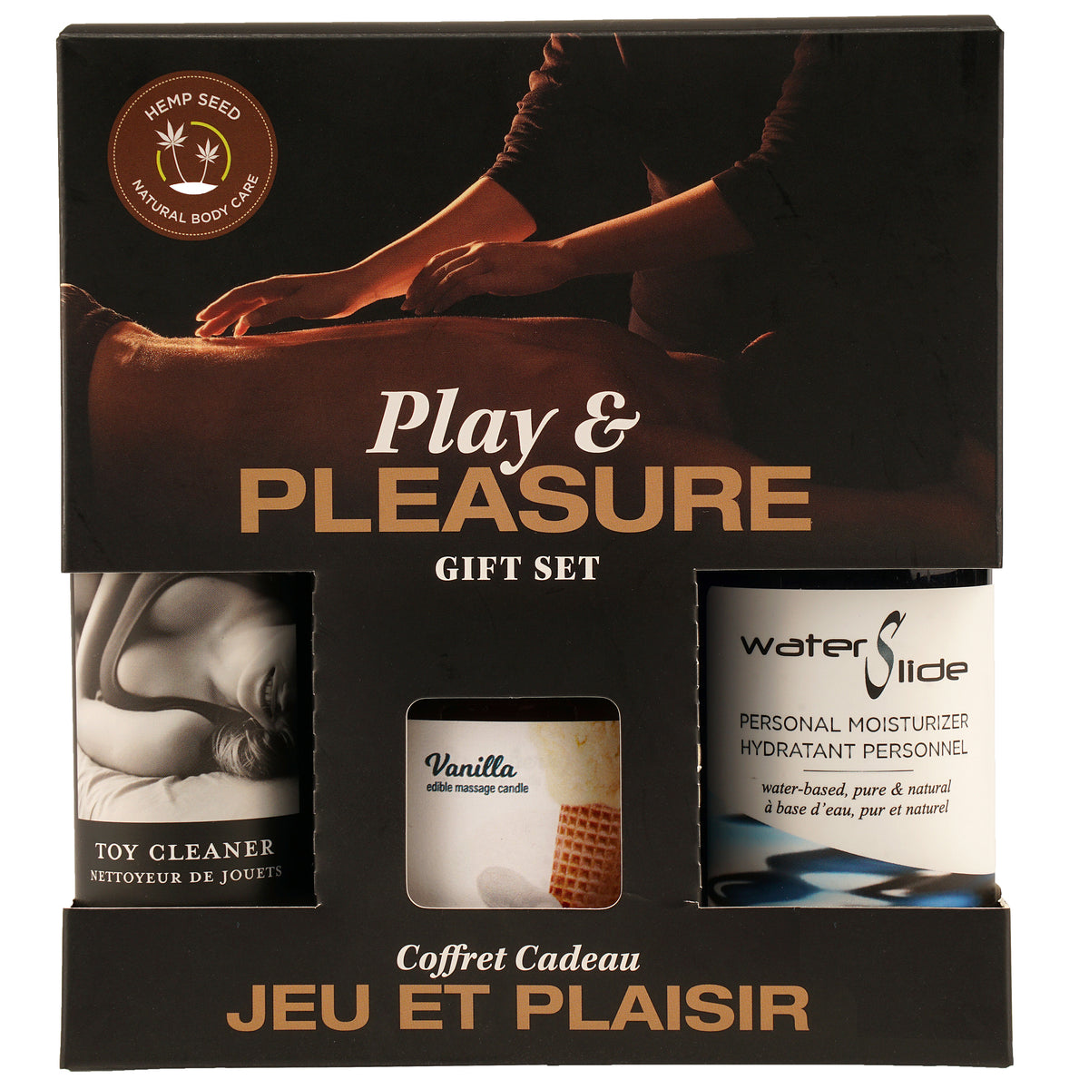 Hemp Seed by Night Play and Pleasure Gift Set - Vanilla EB-HSBN002