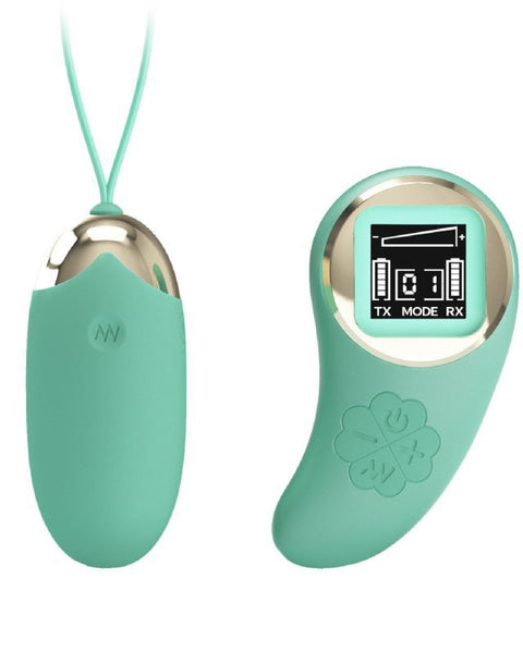 Mina Vibrating Remote Control Egg - Turquoise BI-014362WLED1