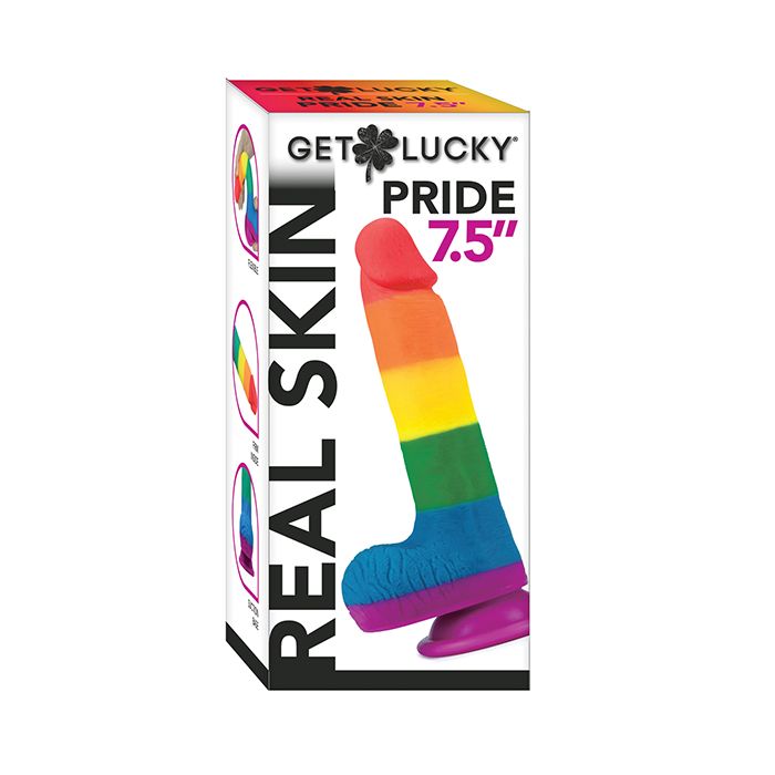 Get Lucky 7.5" Real Skin Series Pride- Rainbow Capricho Adult Store