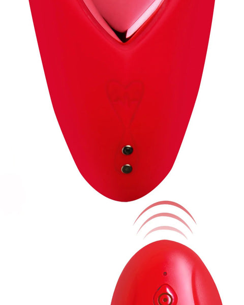 Love Connection Silicone Panty Vibe With Remote Control - Red FR-AH368