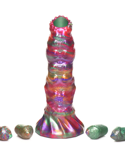 Larva Silicone Ovipositor Dildo With Eggs - Multicolor CC-AH195-MUL