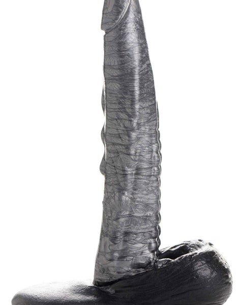 The Gargoyle Rock Hard Silicone Dildo -  Silver CC-AG875-SLV