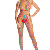 Roy G. Biv 2 Pc Bodystocking - One Size - Rainbow PKL-23078RNBOS