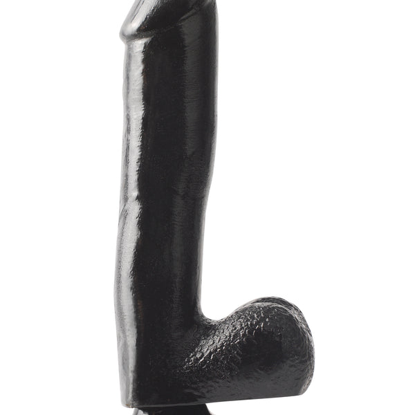 Basix Rubber Works - 10 Inch Dong With Suction Cup - Black PD4222-23