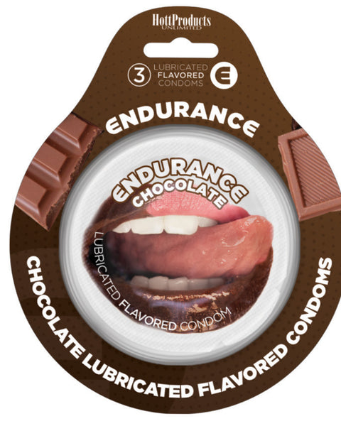 Endurance Condoms - Chocolate -3 Pack HTP2098