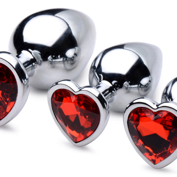 Red Heart Gem Anal Plug Set BTYS-AG694