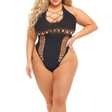 Hot Too Handle Bodysuit - Queen Size - Black PKL-20042XBLKQ