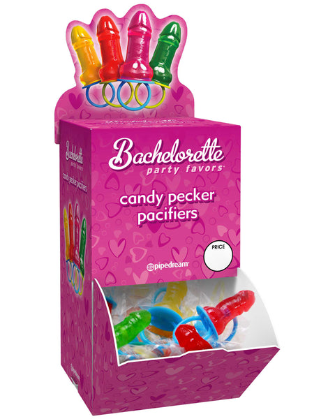 Bachelorette Party Favors Candy Pecker Pacifier 48 Pieces Display PD7428-99D