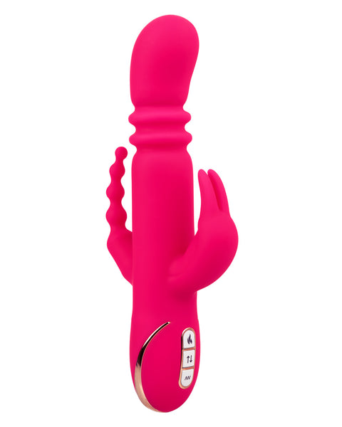 Jack Rabbit Signature Heated Silicone Triple  Fantasy Rabbit - Pink SE0609903