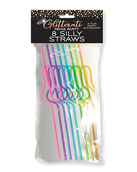 Glitterati Silly Penis Straws 8 Ct LG-CP1103