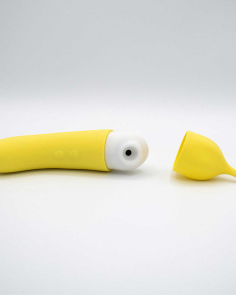 Banana Cream Air Pulse and G-Spot Vibrator -  Yellow LAK-9091